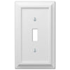 Deerfield White Wood - 1 Toggle Wallplate - Wallplate Warehouse 2040TW 070686586198 1 Toggle