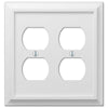 Deerfield White Wood - 2 Duplex Wallplate - Wallplate Warehouse 2040DDW 070686586242 2 Duplex