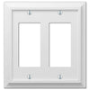 Deerfield White Wood - 2 Rocker Wallplate - Wallplate Warehouse 2040RRW 070686586273 2 Rocker