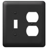 Devon Black Steel - 1 Toggle / 1 Duplex Wallplate - Wallplate Warehouse 935TDBK 070686576427 1 Toggle / 1 Duplex