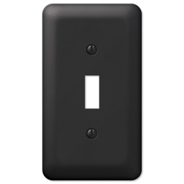Devon Black Steel - 1 Toggle Wallplate - Wallplate Warehouse 935TBK 070686400661 1 Toggle