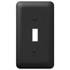 Devon Black Steel - 1 Toggle Wallplate - Wallplate Warehouse 935TBK 070686400661 1 Toggle