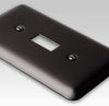 Devon Black Steel - 1 Toggle Wallplate - Wallplate Warehouse 935TBK 070686400661 1 Toggle