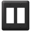 Devon Black Steel - 2 Rocker Wallplate - Wallplate Warehouse 935RRBK 070686576441 2 Rocker