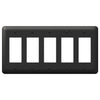 Devon Black Steel - 5 Rocker Wallplate - Wallplate Warehouse 935R5BK 070686576472 5 Rocker