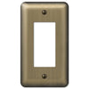 Devon Brushed Brass Steel - 1 Rocker Wallplate - Wallplate Warehouse 154R 070686176085 1 Rocker