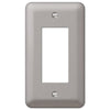 Devon Brushed Nickel Steel - 1 Rocker Wallplate - Wallplate Warehouse 2RPW 070686177426 1 Rocker
