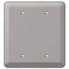 Devon Brushed Nickel Steel - 2 Blank Wallplate - Wallplate Warehouse 2BBPW 070686572887 2 Blank