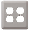 Devon Brushed Nickel Steel - 2 Duplex Wallplate - Wallplate Warehouse 2DDPW 070686555699 2 Duplex
