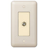 Devon Light Almond Steel - 1 Cable Jack Wallplate - Wallplate Warehouse 935CXAL 070686581711 Cable Jacks