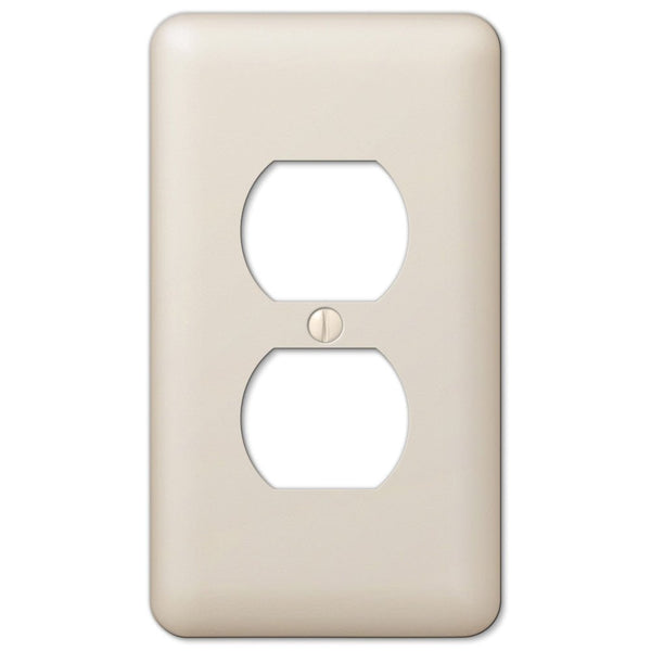 Devon Light Almond Steel - 1 Duplex Wallplate - Wallplate Warehouse 935DAL 070686400760 1 Duplex