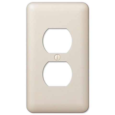 Devon Light Almond Steel - 1 Duplex Wallplate - Wallplate Warehouse 935DAL 070686400760 1 Duplex