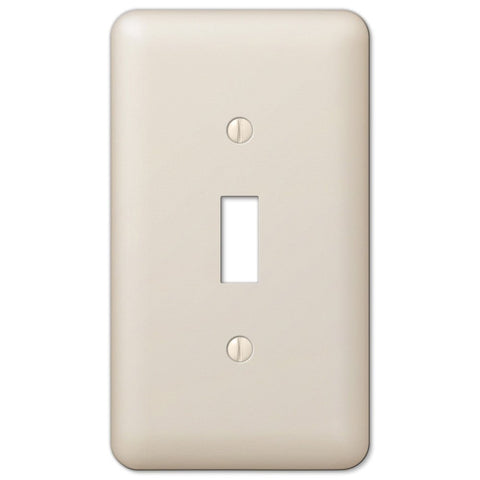 Devon Light Almond Steel - 1 Toggle Wallplate - Wallplate Warehouse 935TAL 070686400753 1 Toggle