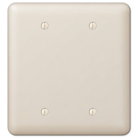 Devon Light Almond Steel - 2 Blank Wallplate - Wallplate Warehouse 935BBAL 070686578544 2 Blank