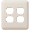Devon Light Almond Steel - 2 Duplex Wallplate - Wallplate Warehouse 935DDAL 070686579954 2 Duplex