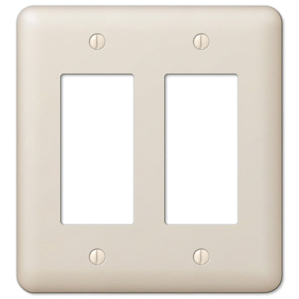 Devon Light Almond Steel - 2 Rocker Wallplate - Wallplate Warehouse 935RRAL 070686579961 2 Rocker