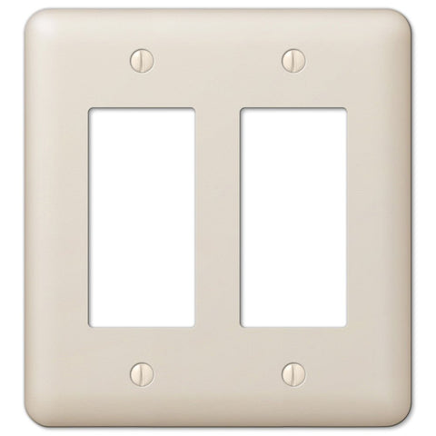 Devon Light Almond Steel - 2 Rocker Wallplate - Wallplate Warehouse 935RRAL 070686579961 2 Rocker