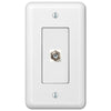 Devon White Steel - 1 Cable Jack Wallplate - Wallplate Warehouse 935CXW 070686581735 Cable Jacks