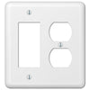 Devon White Steel - 1 Rocker / 1 Duplex Wallplate - Wallplate Warehouse 935RDW 070686311042 1 Rocker / 1 Duplex