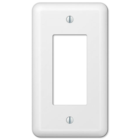 Devon White Steel - 1 Rocker Wallplate - Wallplate Warehouse 935RW 070686400906 1 Rocker