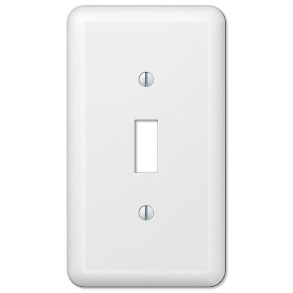 Devon White Steel - 1 Toggle Wallplate - Wallplate Warehouse 935TW 070686400845 1 Toggle
