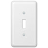 Devon White Steel - 1 Toggle Wallplate - Wallplate Warehouse 935TW 070686400845 1 Toggle