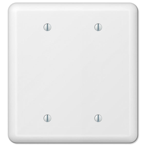 Devon White Steel - 2 Blank Wallplate - Wallplate Warehouse 935BBW 070686579893 2 Blank