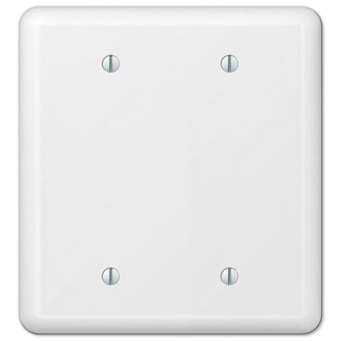 Devon White Steel - 2 Blank Wallplate - Wallplate Warehouse 935BBW 070686579893 2 Blank