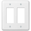 Devon White Steel - 2 Rocker Wallplate - Wallplate Warehouse 935RRW 070686400951 2 Rocker