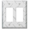 Diamond Plate Aluminum - 2 Rocker Wallplate - Wallplate Warehouse 955RR 070686557341 2 Rocker