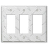 Diamond Plate Aluminum - 3 Rocker Wallplate - Wallplate Warehouse 955RRR 070686557358 3 Rocker