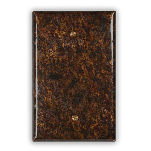 Distressed Dark Copper - 1 Blank Wallplate - Wallplate Warehouse DISDCOP1B 819332021610 1 Blank