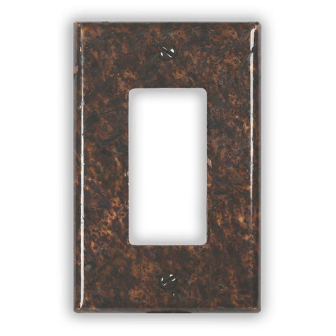 Distressed Dark Copper - 1 Rocker Wallplate - Wallplate Warehouse DISDCOP1R 819332021498 1 Rocker