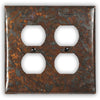 Distressed Dark Copper - 2 Duplex Wallplate - Wallplate Warehouse DISDCOP2D 819332021603 2 Duplex