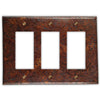Distressed Dark Copper - 3 Rocker Wallplate - Wallplate Warehouse DISDCOP3R 819332021511 3 Rocker