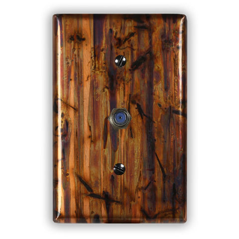 Distressed Light Copper - 1 Cable Jack Wallplate - Wallplate Warehouse DISLCOP1CJ 819332021870