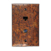 Distressed Light Copper - 1 Data Jack / 1 Cable Jack Wallplate - Wallplate Warehouse DISLCOP1DJ1CJ 819332021917