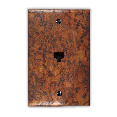 Distressed Light Copper - 1 Data Jack Wallplate - Wallplate Warehouse DISLCOP1DJ 819332021894