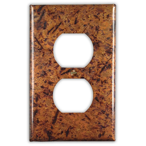 Distressed Light Copper - 1 Duplex Wallplate - Wallplate Warehouse DISLCOP1D 819332021832 1 Duplex
