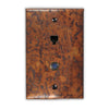 Distressed Light Copper - 1 Phone Jack / 1 Cable Jack Wallplate - Wallplate Warehouse DISLCOP1PJ1CJ 819332021900