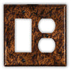 Distressed Light Copper - 1 Rocker / 1 Duplex Wallplate - Wallplate Warehouse DISLCOP1R1D 819332021801 1 Rocker / 1 Duplex