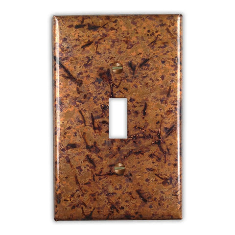 Distressed Light Copper - 1 Toggle Wallplate - Wallplate Warehouse DISLCOP1T 819332021689 1 Toggle