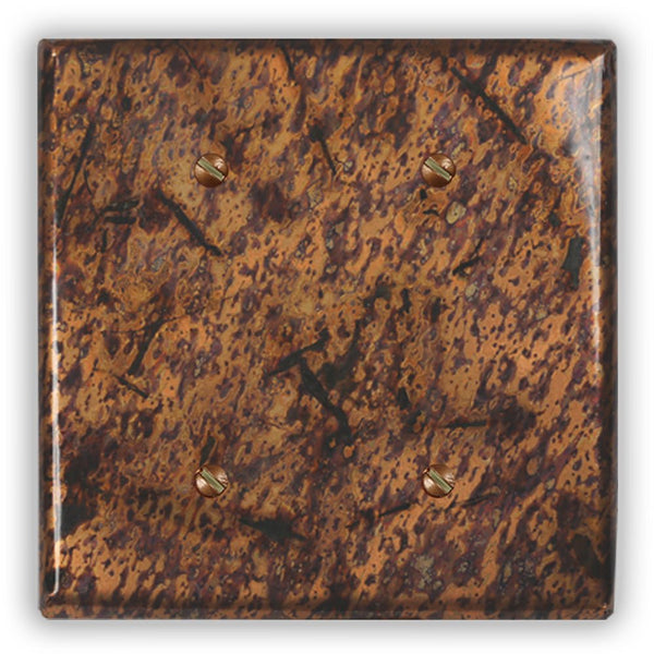 Distressed Light Copper - 2 Blank Wallplate - Wallplate Warehouse DISLCOP2B 819332021863 2 Blank