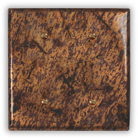 Distressed Light Copper - 2 Blank Wallplate - Wallplate Warehouse DISLCOP2B 819332021863 2 Blank