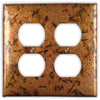 Distressed Light Copper - 2 Duplex Wallplate - Wallplate Warehouse DISLCOP2D 819332021849 2 Duplex