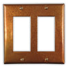 Distressed Light Copper - 2 Rocker Wallplate - Wallplate Warehouse DISLCOP2R 819332021740 2 Rocker