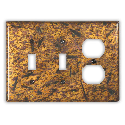 Distressed Light Copper - 2 Toggle / 1 Duplex Wallplate - Wallplate Warehouse DISLCOP2T1D 819332021825 2 Toggle / 1 Duplex