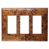 Distressed Light Copper - 3 Rocker Wallplate - Wallplate Warehouse DISLCOP3R 819332021757 3 Rocker