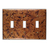 Distressed Light Copper - 3 Toggle Wallplate - Wallplate Warehouse DISLCOP3T 819332021702 3 Toggle