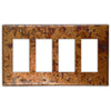 Distressed Light Copper - 4 Rocker Wallplate - Wallplate Warehouse DISLCOP4R 819332021764 4 Rocker